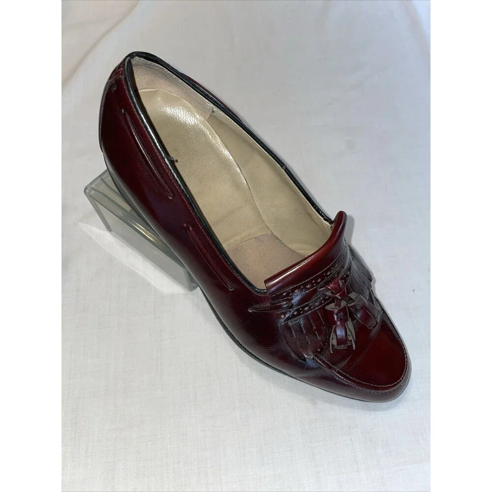Johnston & Murphy Aristocraft Dress Loafers Mens Size 8.5 D Burgundy Leather